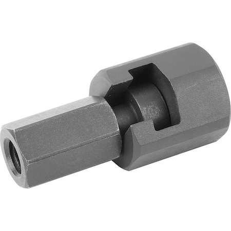 Quick-Fit Coupling W. Radial Offset Comp. D=M12 Steel, Internal Thread